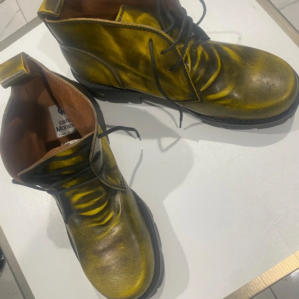 Carlo Morandi Vintage Platform Shoe Made In Italy Sz 42)